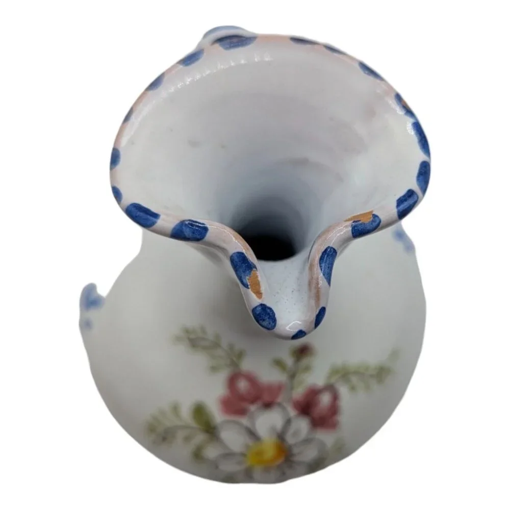 Hand-Painted Floral Ceramic Vase 7